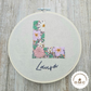 Kit letra floreada con nombre