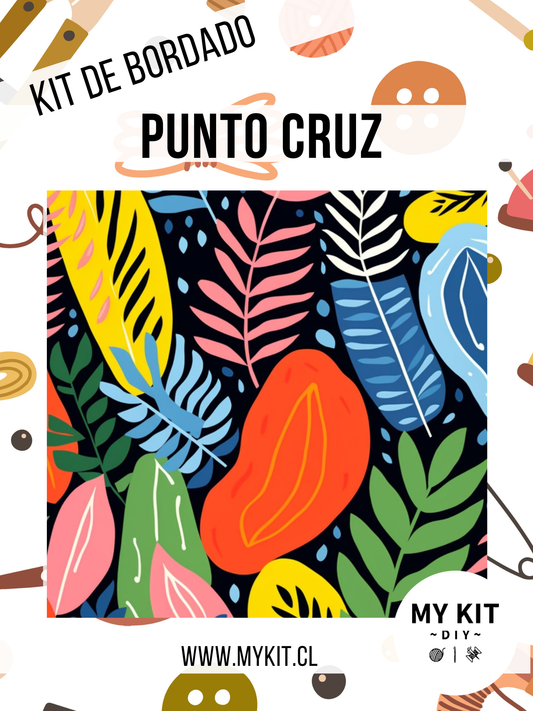Kit punto cruz - Tropical (40x40cm)-11ct