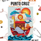 Kit punto cruz - Barco con animales