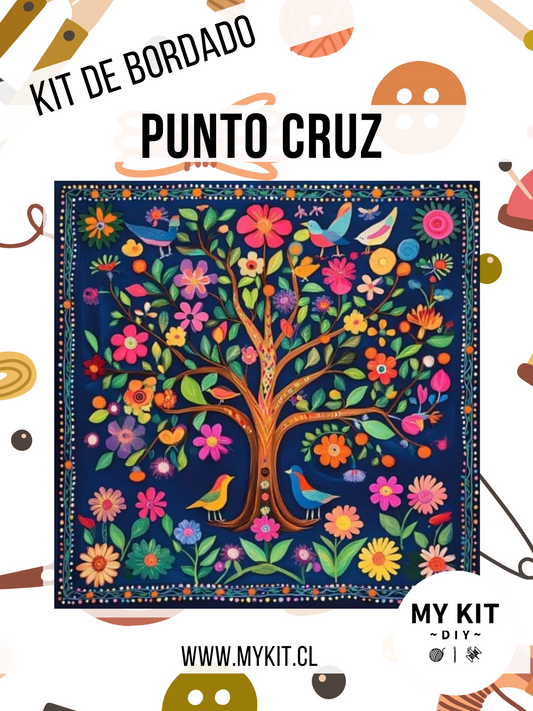 Kit punto cruz - Árbol de la vida