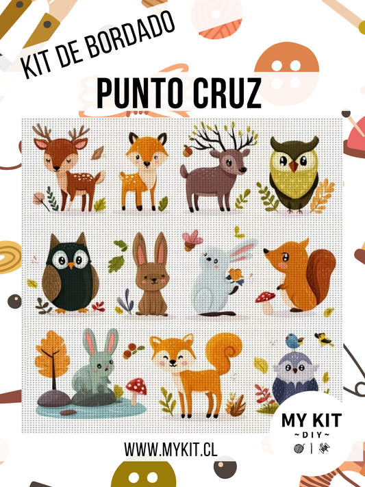 Kit punto cruz - Animalitos