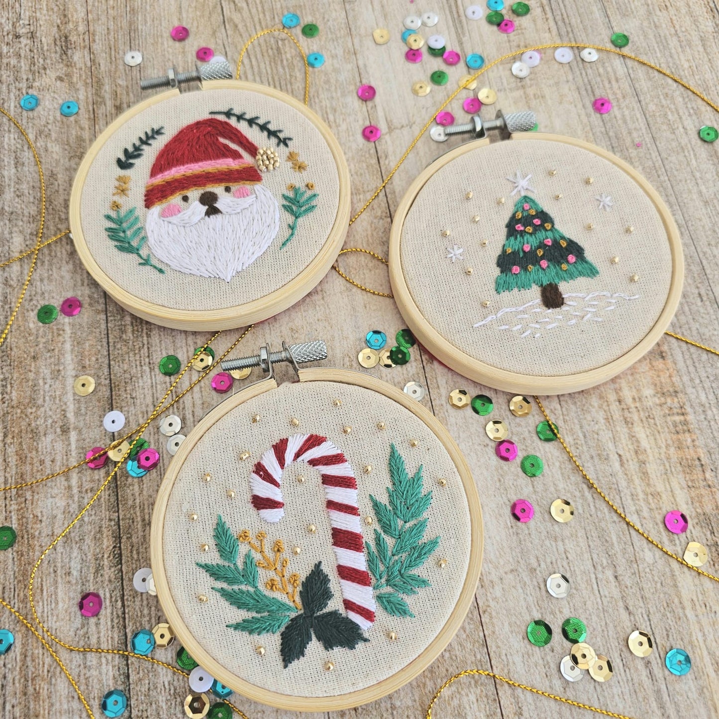 ¡ESPECIAL NAVIDAD! Kit mini bastidores adornos para el arbolito navidad