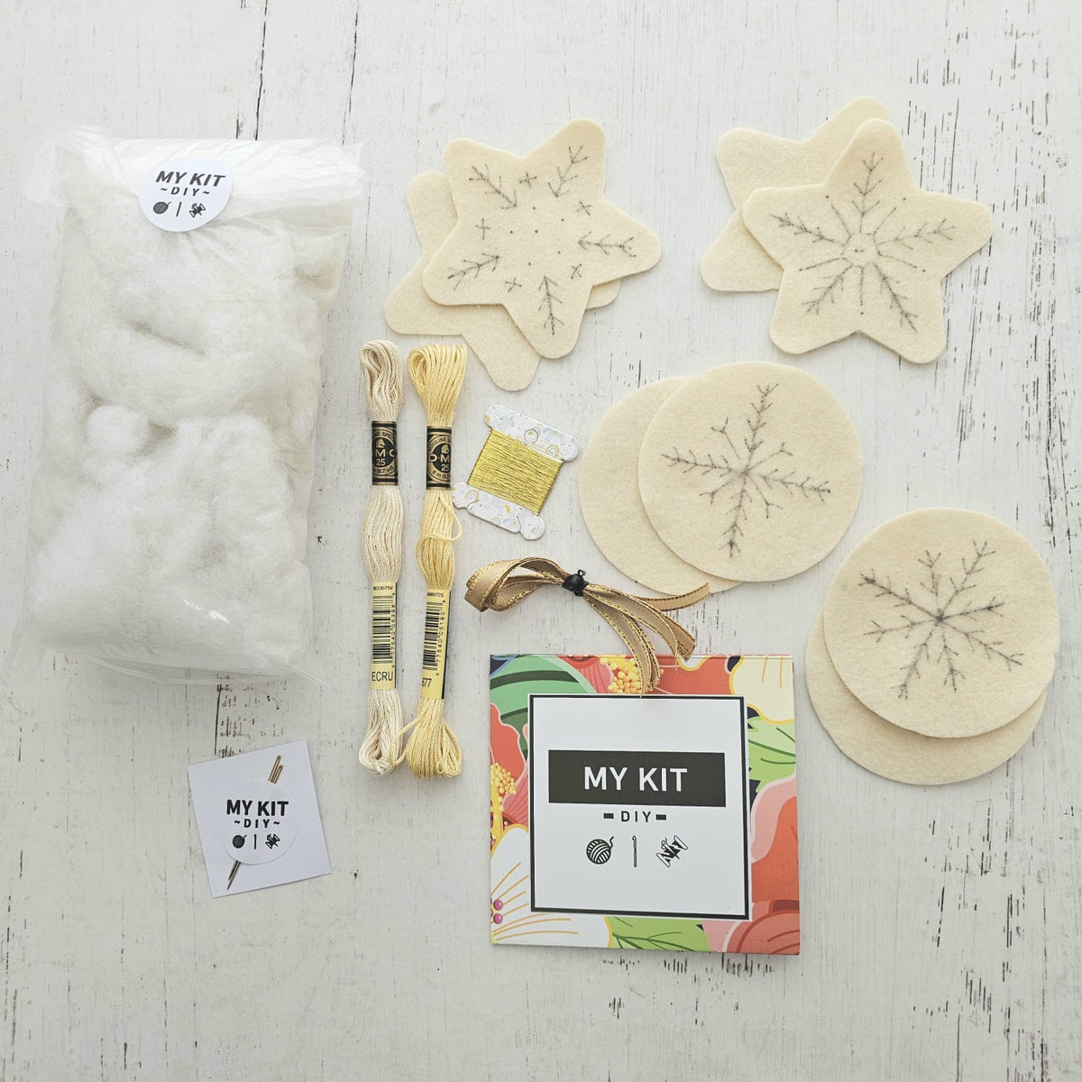 ¡ESPECIAL NAVIDAD! Kit adornos blancos con dorados
