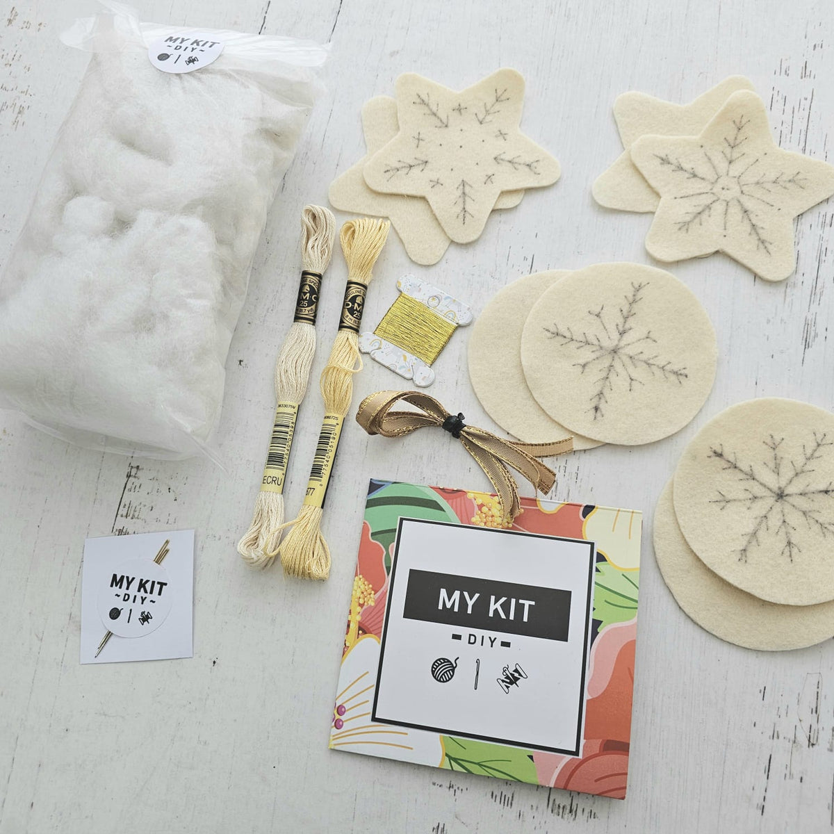 ¡ESPECIAL NAVIDAD! Kit adornos blancos con dorados