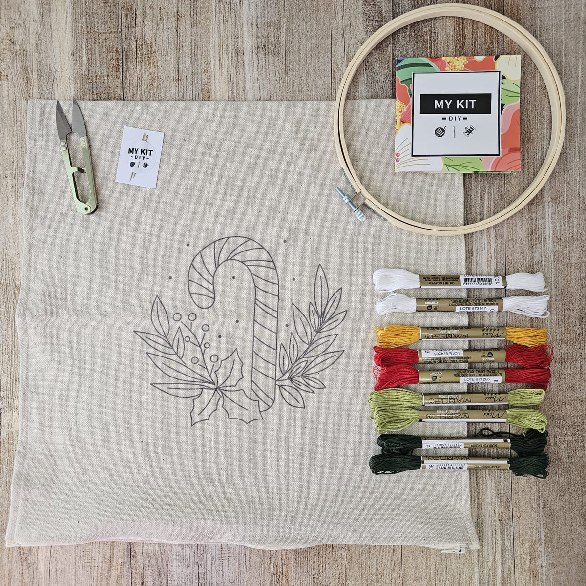 ¡ESPECIAL NAVIDAD! Kit funda de cojín bastón navideño