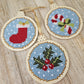 ¡ESPECIAL NAVIDAD! Kit adornos árbol punto cruz figuras