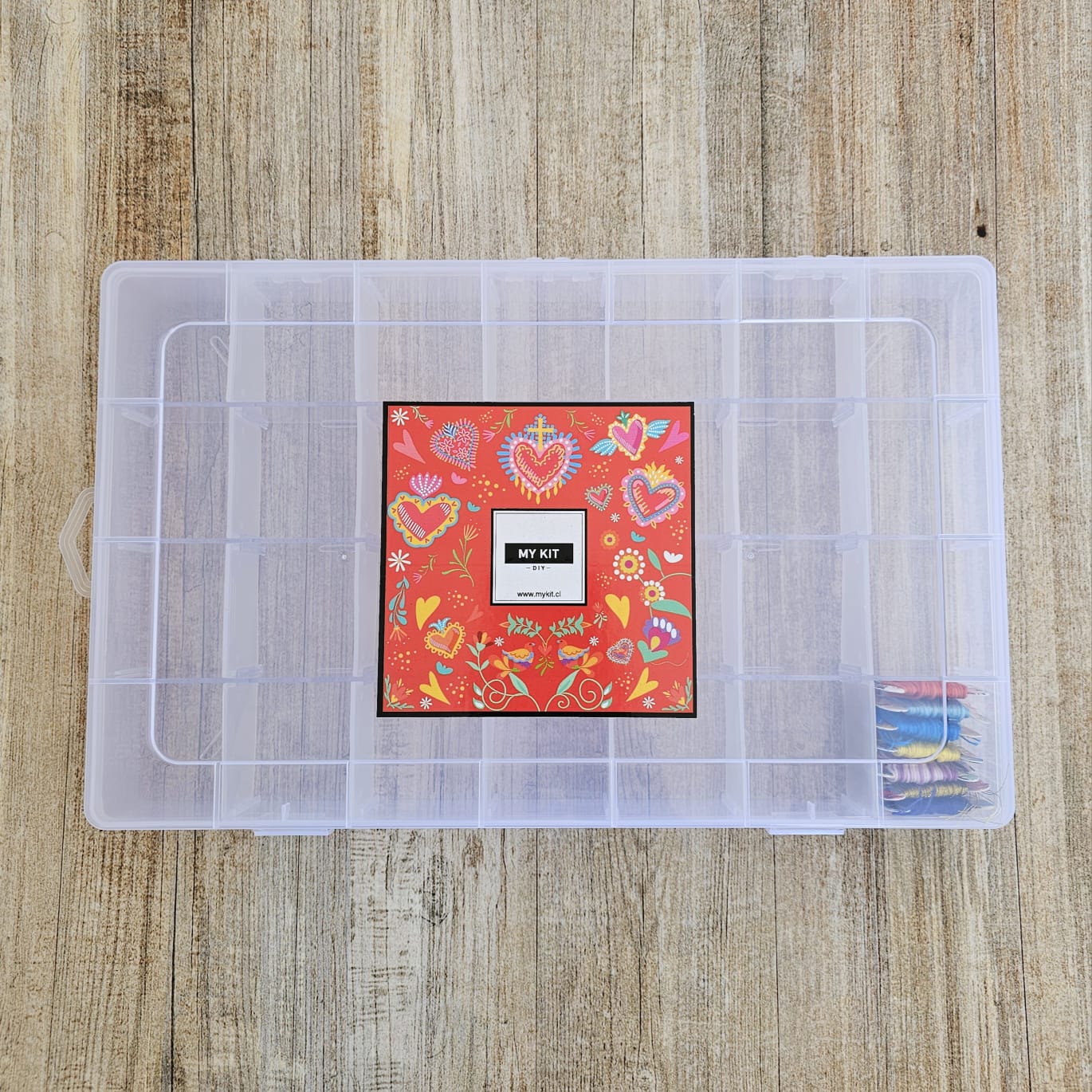 Caja organizadora para hilos