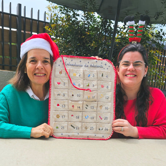 Taller calendario de adviento tejido y bordado
