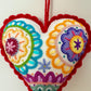 Kit corazón blanco bordado Ayacuchano