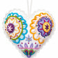 Kit corazón blanco bordado Ayacuchano