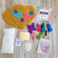 Kit corazón Mostaza bordado Ayacuchano