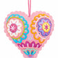 Kit corazón rosado bordado Ayacuchano
