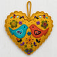 Kit corazón Mostaza bordado Ayacuchano