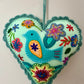 Kit corazón verde bordado Ayacuchano