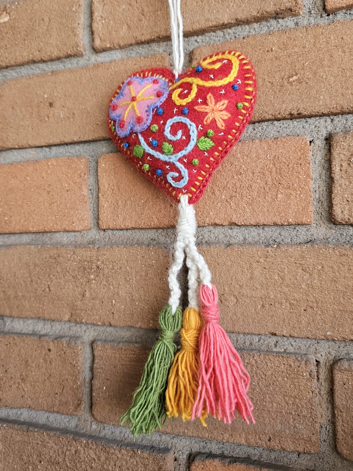 Kit llavero corazón bordado Ayacuchano