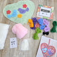 Kit corazón verde agua dos pajaritos bordado Ayacuchano