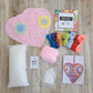 Kit corazón rosado bordado Ayacuchano