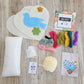 Kit corazón blanco un pajaro bordado Ayacuchano