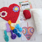 Kit corazón rojo bordado Ayacuchano
