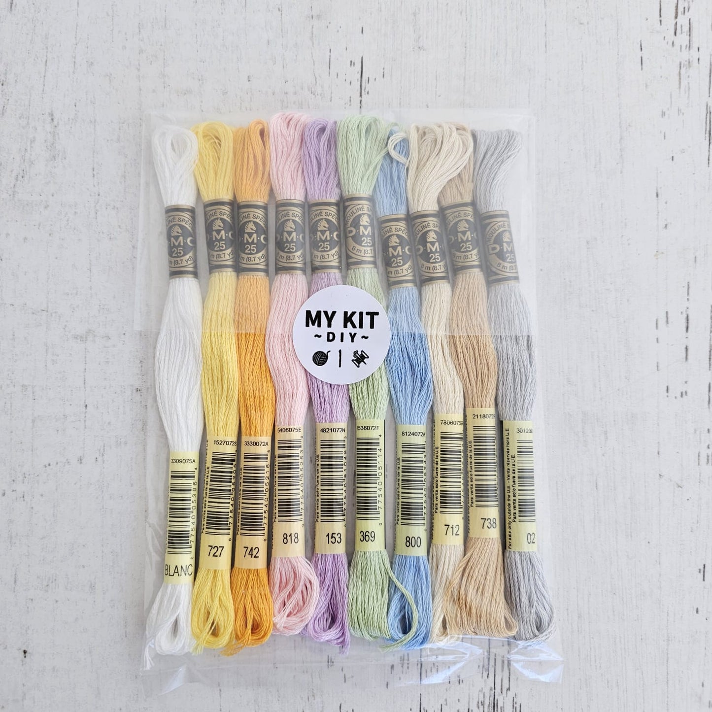 Kit hilo mouline DMC colores pateles