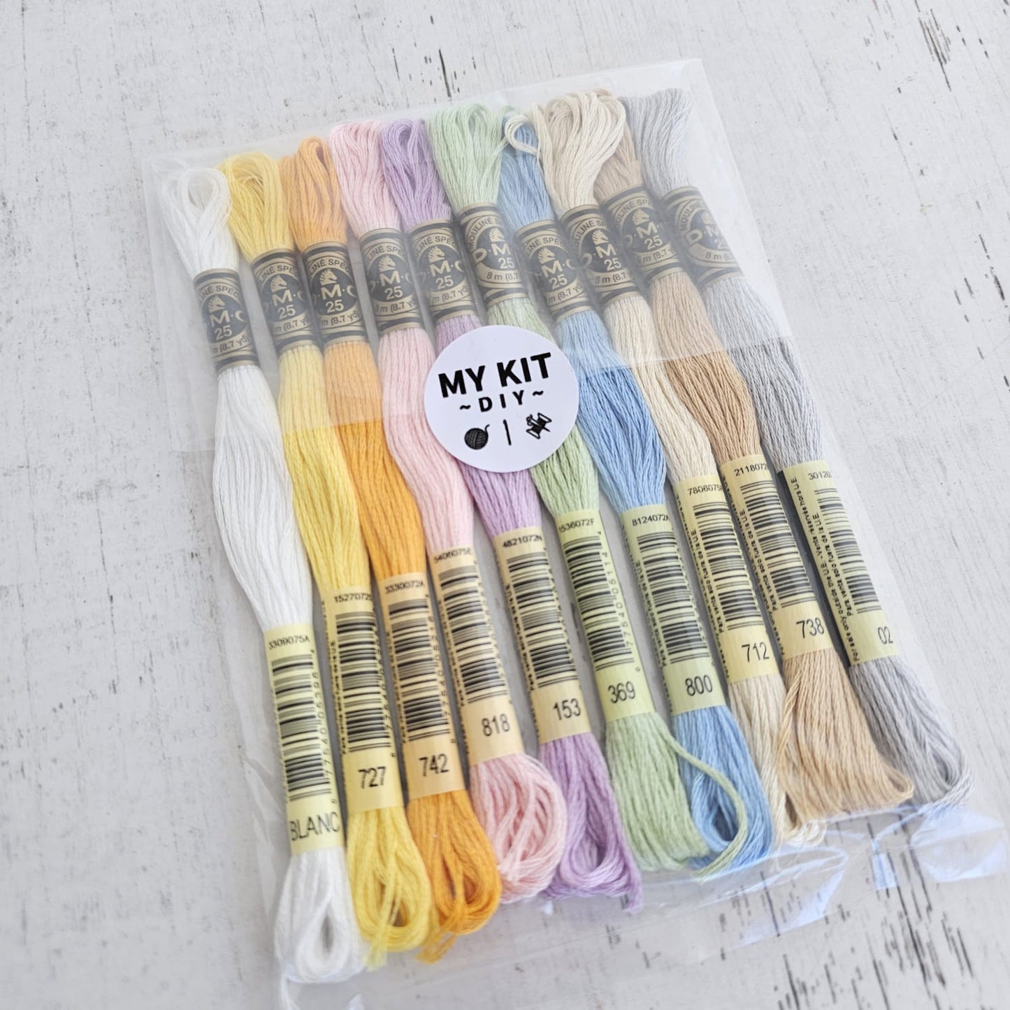 Kit hilo mouline DMC colores pateles