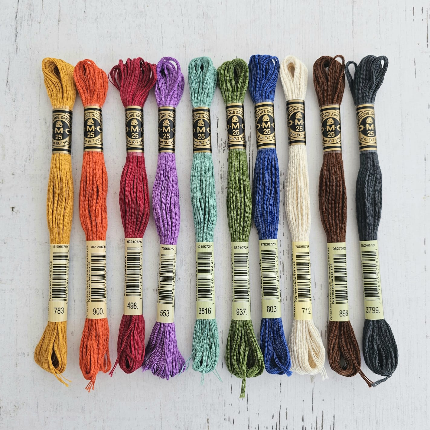 Kit hilo mouline DMC colores tierra