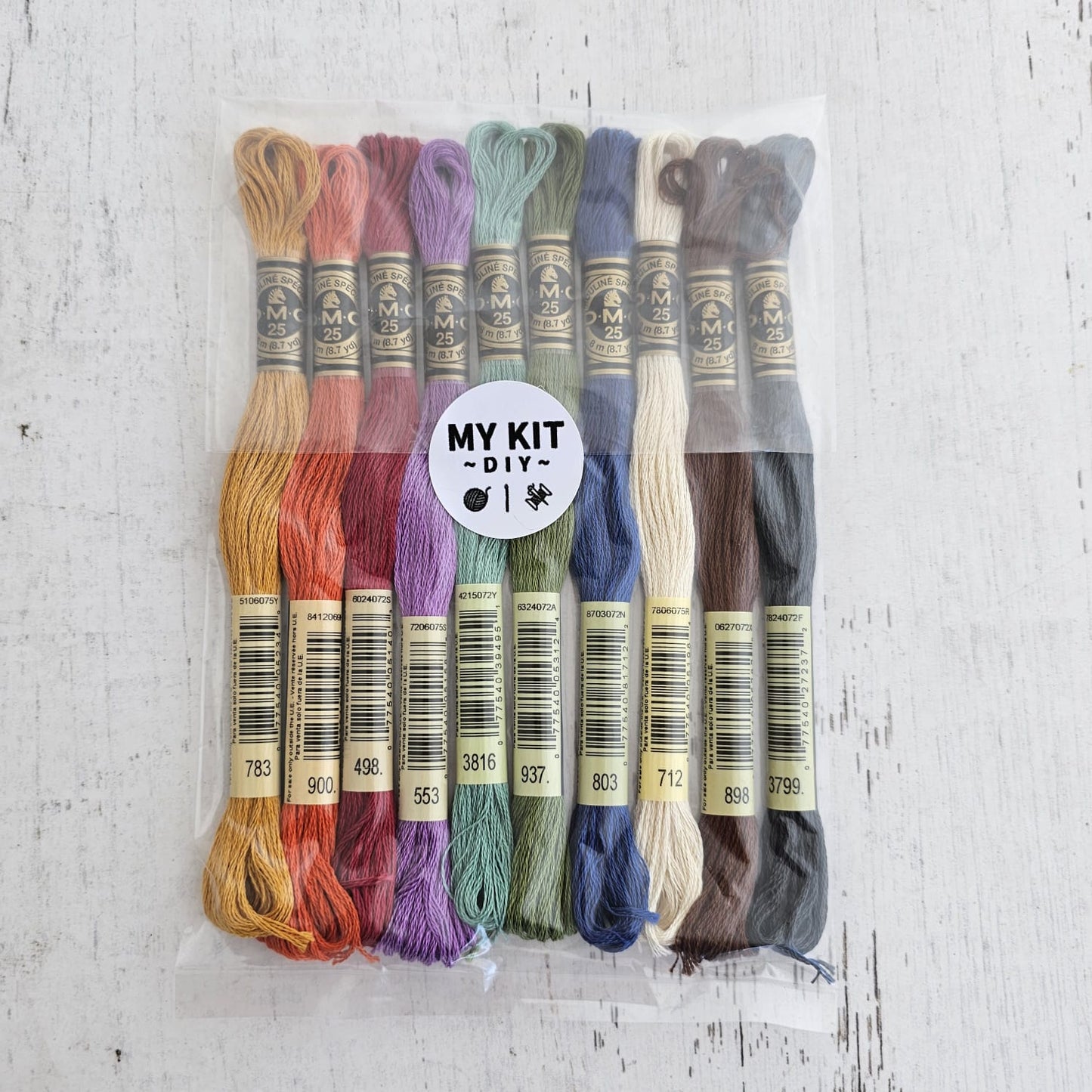 Kit hilo mouline DMC colores tierra