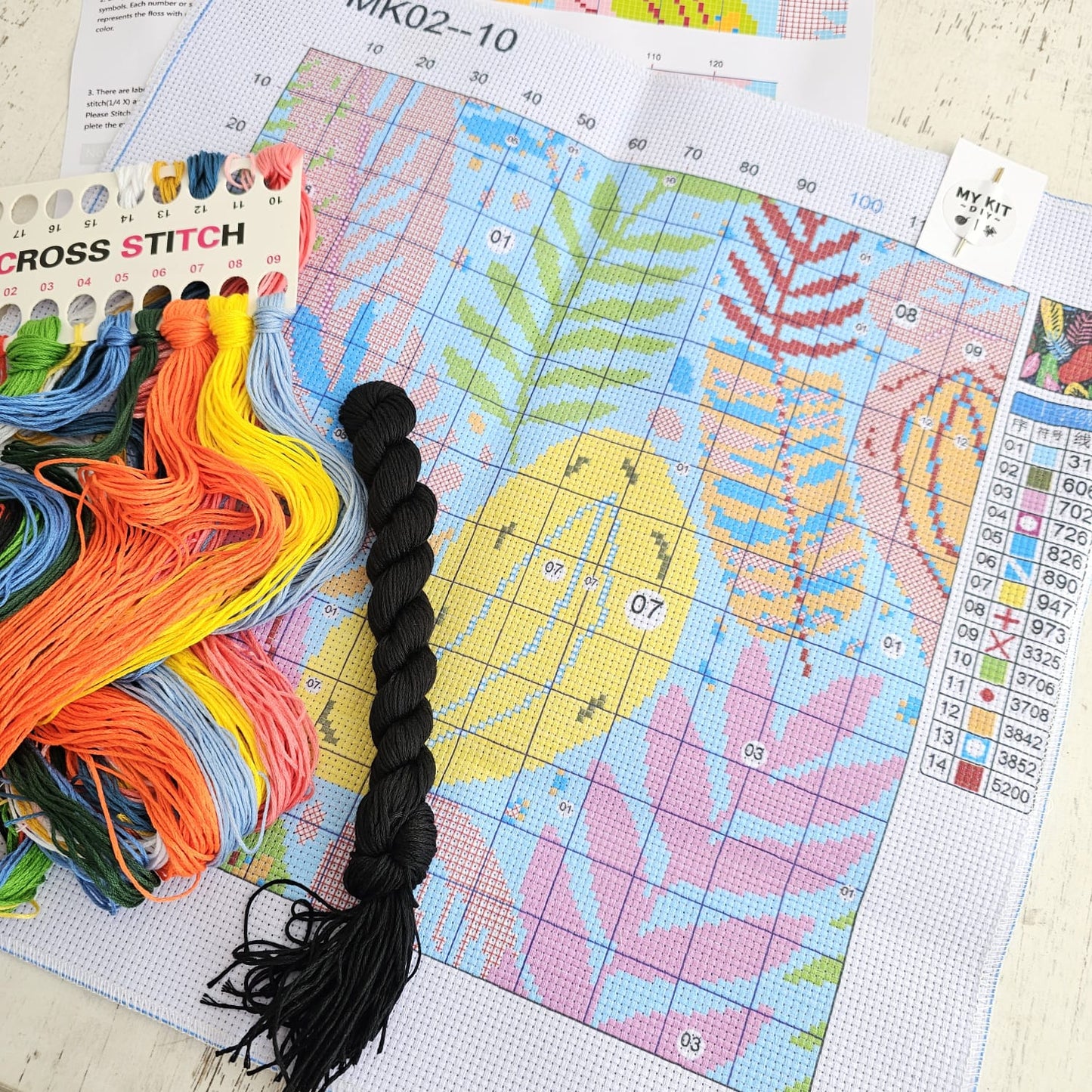 Kit punto cruz - Tropical (40x40cm)-11ct