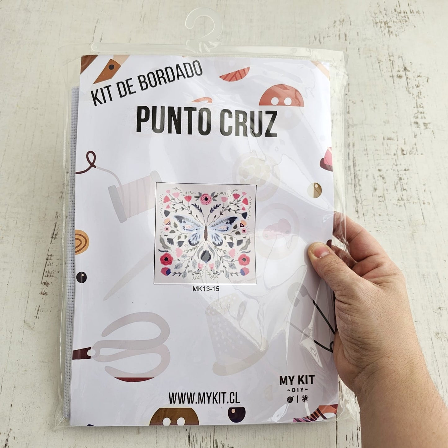 Kit punto cruz - Mariposa (40x40cm)-11ct