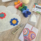 Kit corazón blanco bordado Ayacuchano