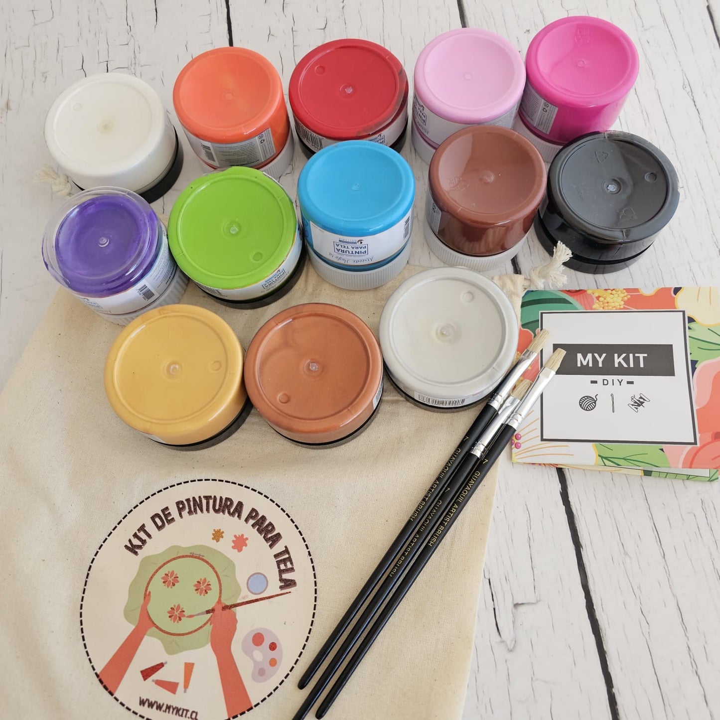 Kit pinturas para tela