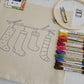 ¡ESPECIAL NAVIDAD! Kit funda de cojín para bordar Calcetines navideños