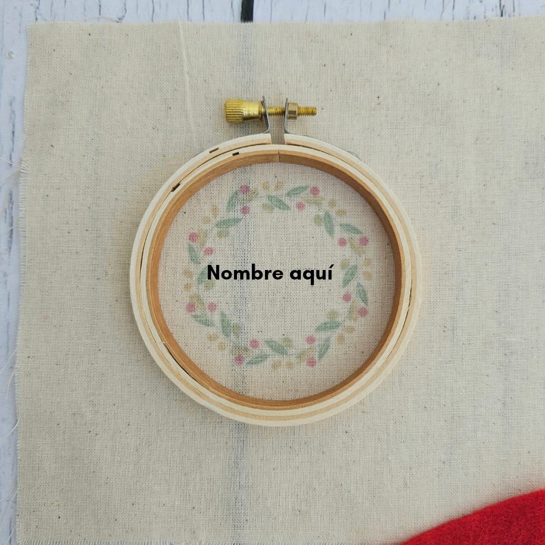 ¡ESPECIAL NAVIDAD! Kit mini bastidor adorno arbolito corona con nombre