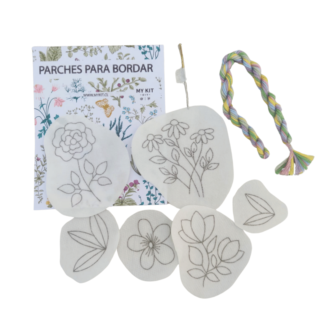 Kit parches con trencita de hilos COLORES PASTELES