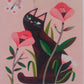 Kit pinta con diamantes 40 x 50 cm - Gata con flores