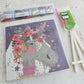 Kit pinta con diamantes 20x20 cm con atril - Unicornio
