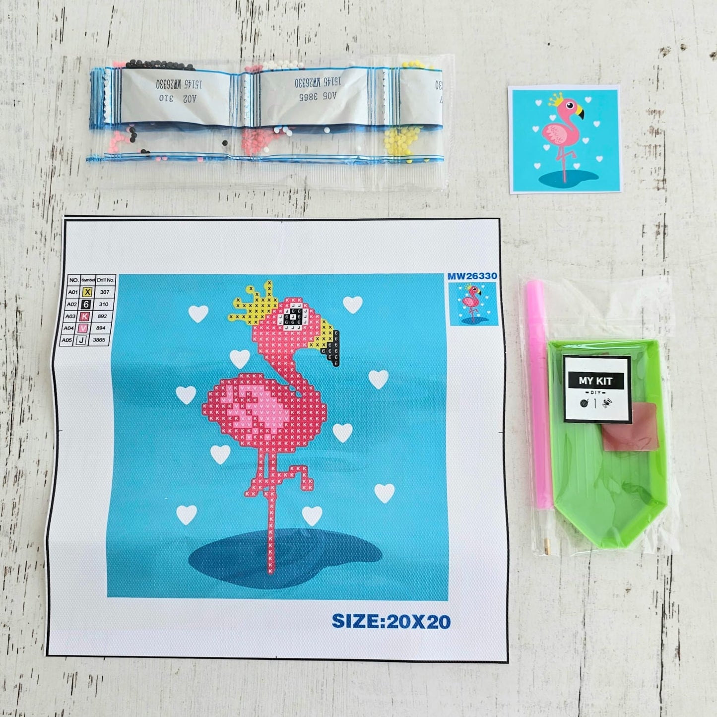 Kit Pinta con Diamantes 20x20 cm - Flamenco