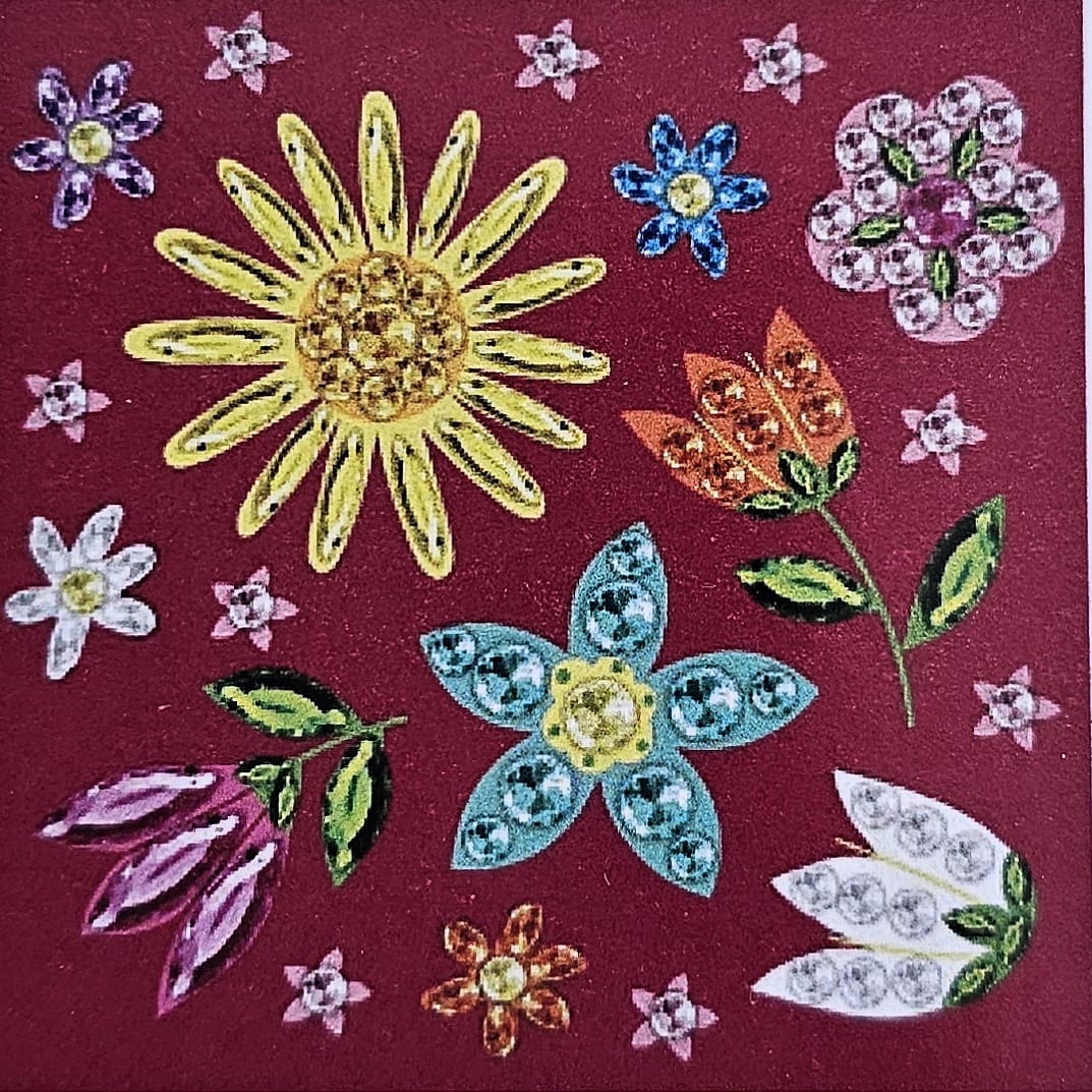 Kit Pinta con Diamantes 20x20 cm - Flores
