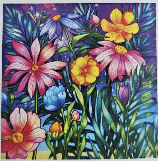 Kit pinta con diamantes 30 x 30 cm - Flores