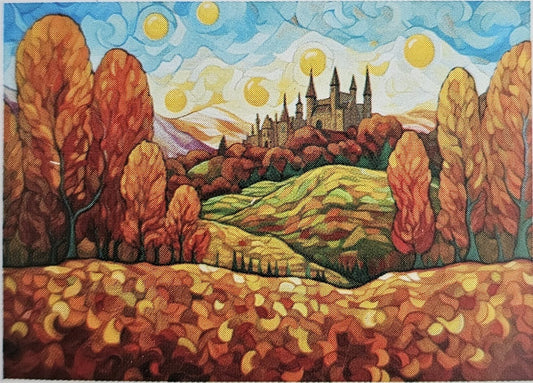 Kit pinta con diamantes 30 x 40 cm - Paisaje de Otoño