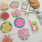 Kit posavasos pinta con diamantes - Flores