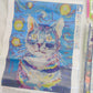 Kit pinta con diamantes 30 x 40 cm - Gato en una noche estrellada