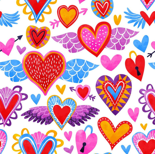 Kit pinta con diamantes 30x30 cm - Corazones detente
