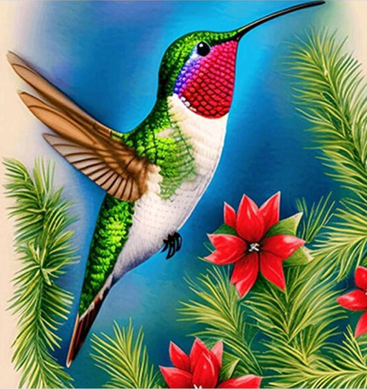 Kit pinta con diamantes 30x30 cm - Colibrí