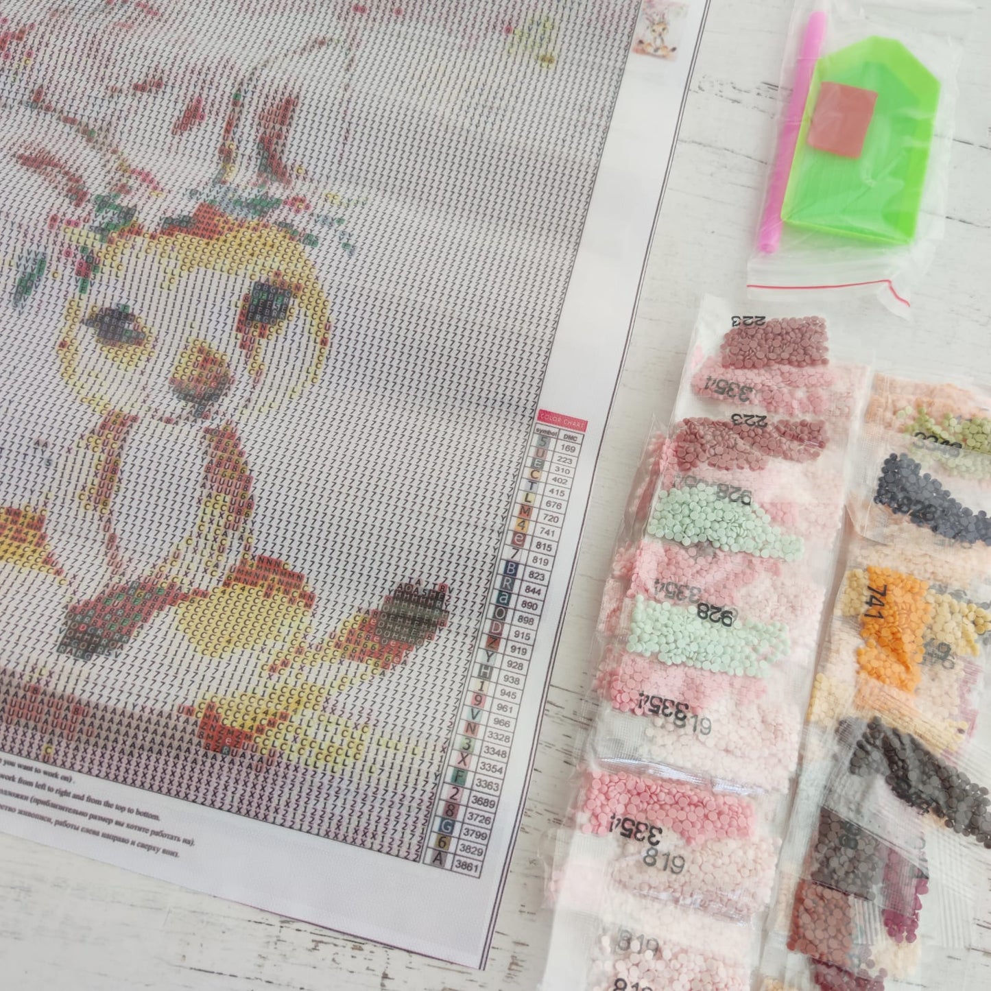 Kit pinta con diamantes 30x40 cm - Zorrito