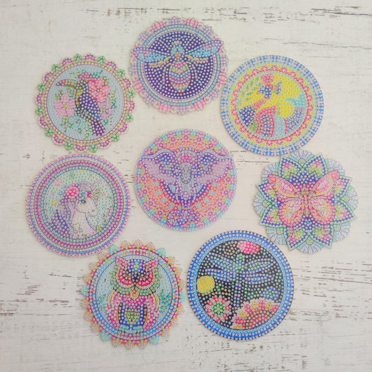 Kit posavasos pinta con diamantes - Animales