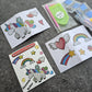 Kit stickers pinta con diamantes - Unicornios