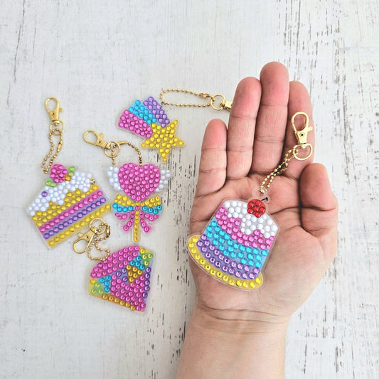 Kit llaveros pinta con diamantes