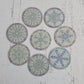 Kit posavasos pinta con diamantes - Copos de nieve