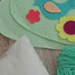 Kit corazón verde bordado Ayacuchano